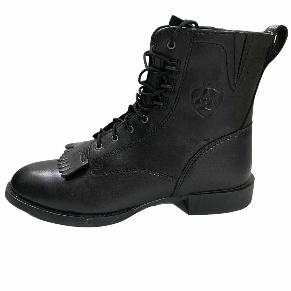 Ariat Heritage Lacer II Black Leather Kiltie Boots - Picture 11 of 11